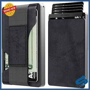Slim RFID Blocking Metal Wallet with Money Clip and Card Holder